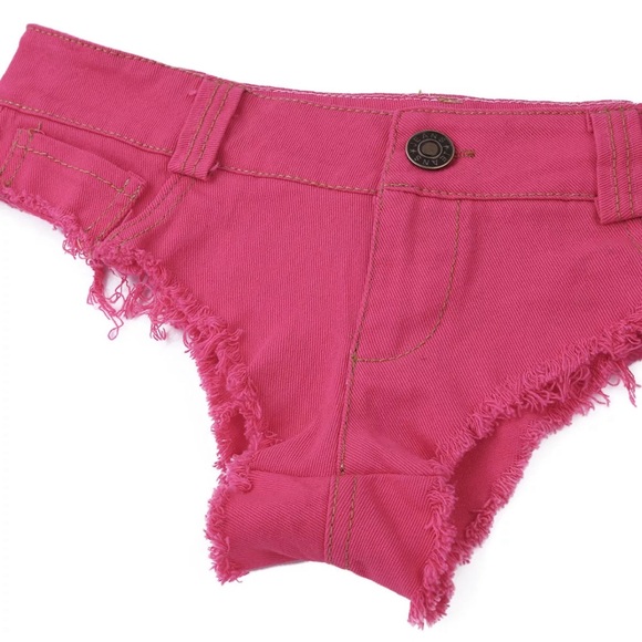 Womens Pink Daisy Dukes Mini Hot Shorts Jeans Micro
Sexy Denim Triangle Beach - Picture 5 of 6